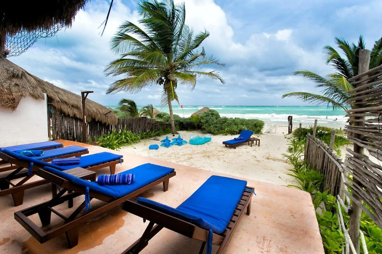 Chillaxing Beach Front House Villa Tulum Mexico